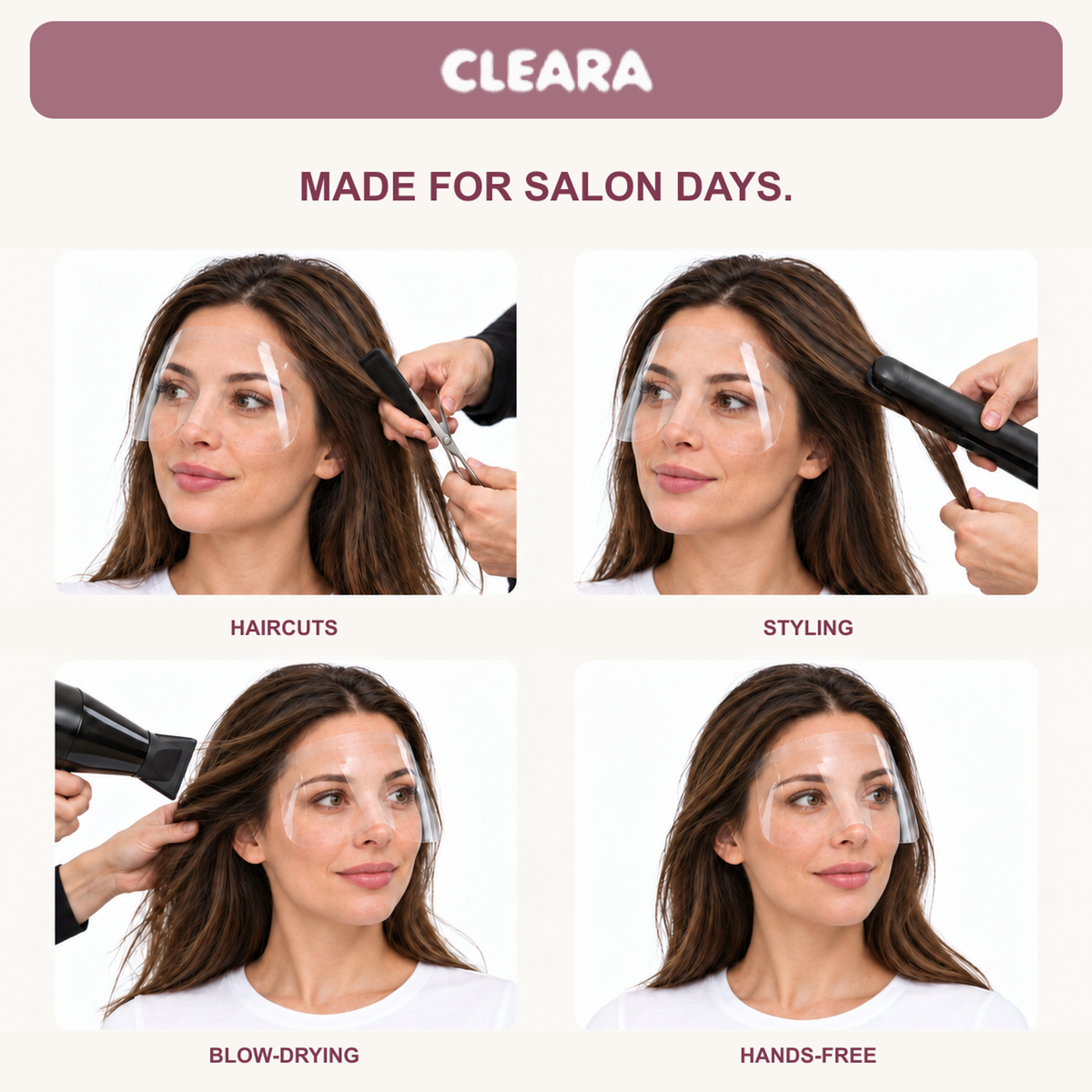 CLEARA™ - Clear Shower Visors